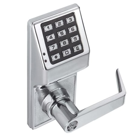 Alarm Lock Trilogy Electronic Digital Lever Lock, Satin Chrome AL567288